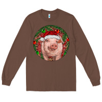 Chestnut Pig Christmas Long Sleeve Tee - RanaPortraitStore