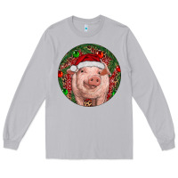 Moon Dust Pig Christmas Long Sleeve Tee - RanaPortraitStore