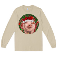 Mushroom Pig Christmas Long Sleeve Tee - RanaPortraitStore