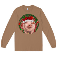 Toasted Coconut Pig Christmas Long Sleeve Tee - RanaPortraitStore
