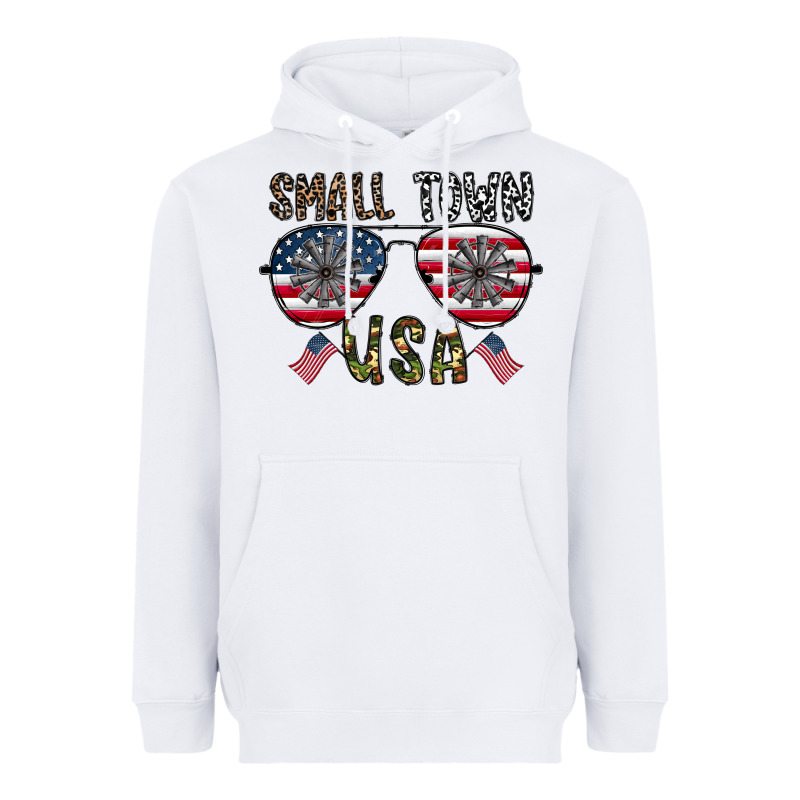 Small Town Usa Heavyweight Hoodie by CowhideDigitalArt | Teevron