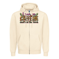Sandshell i run on caffeine chaos and cuss words Zipper Hoodie - Zillion Design Studio