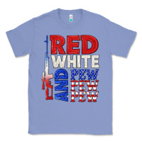 Colony Blue red white and pew pew pew Classic Tee - texasbilliewilder