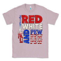 Lilac red white and pew pew pew Classic Tee - texasbilliewilder