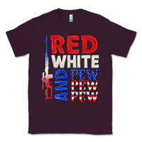 Plum red white and pew pew pew Classic Tee - texasbilliewilder
