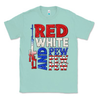 Seafoam red white and pew pew pew Classic Tee - texasbilliewilder