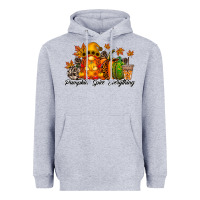 Heather Grey Pumpkin Spice Everything Heavyweight Hoodie - RacoonDesign