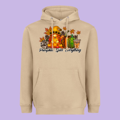 Pumpkin Spice Everything Heavyweight Hoodie Designed By Racoondesign