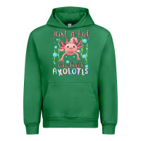 Emerald just a kid who loves axolotls Urban Hoodie - MaliasSmallBusiness
