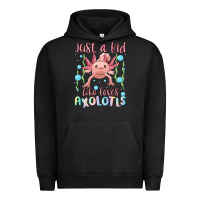 Pigment Black just a kid who loves axolotls Urban Hoodie - MaliasSmallBusiness