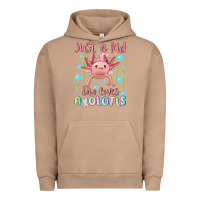 Pigment Burro just a kid who loves axolotls Urban Hoodie - MaliasSmallBusiness