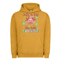 Pigment Peanut Butter just a kid who loves axolotls Urban Hoodie - MaliasSmallBusiness