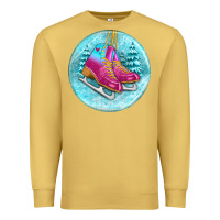 Antique Gold ice skate christmas ornament Premium Sweatshirt - BundleAndBundleShop