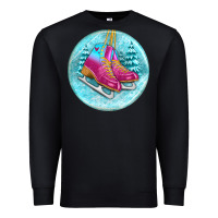 Black ice skate christmas ornament Premium Sweatshirt - BundleAndBundleShop