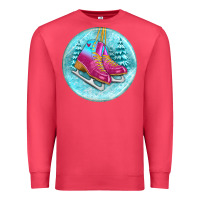Cardinal ice skate christmas ornament Premium Sweatshirt - BundleAndBundleShop