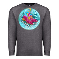 Charcoal Heather ice skate christmas ornament Premium Sweatshirt - BundleAndBundleShop