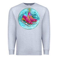 Heather Grey ice skate christmas ornament Premium Sweatshirt - BundleAndBundleShop