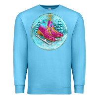 Ocean Blue ice skate christmas ornament Premium Sweatshirt - BundleAndBundleShop