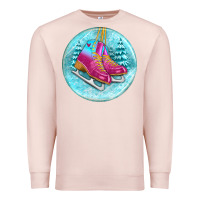 Pale Pink ice skate christmas ornament Premium Sweatshirt - BundleAndBundleShop