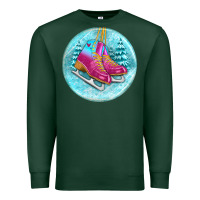 Sports Green ice skate christmas ornament Premium Sweatshirt - BundleAndBundleShop