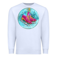 White ice skate christmas ornament Premium Sweatshirt - BundleAndBundleShop