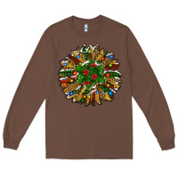 Chestnut Leopard Christmas Sunflower Long Sleeve Tee - RanaPortraitStore