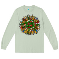 Matcha Leopard Christmas Sunflower Long Sleeve Tee - RanaPortraitStore