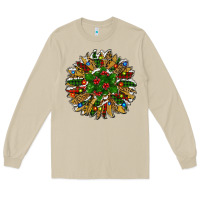 Mushroom Leopard Christmas Sunflower Long Sleeve Tee - RanaPortraitStore