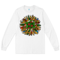 White Leopard Christmas Sunflower Long Sleeve Tee - RanaPortraitStore