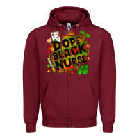 Burgundy dope black nurse Zipper Hoodie - Zillion Design Studio