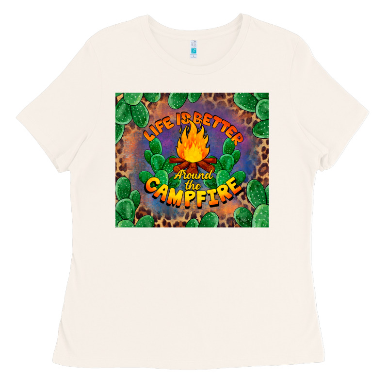 Life Is Better Around The Campfire Ladies Tee by BarkalooDesign | Teevron