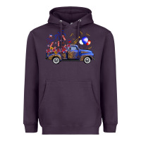 Plum western truck fourth of july Heavyweight Hoodie - FaDigitalArtStudio