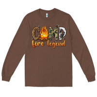 Chestnut camp fire legend with fire Long Sleeve Tee - texasbilliewilder