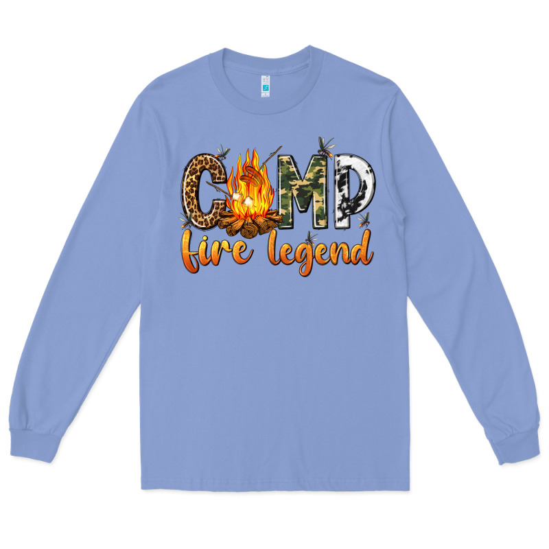 Camp Fire Legend With Fire Long Sleeve Tee by texasbilliewilder | Teevron