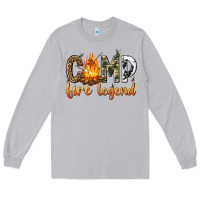 Moon Dust camp fire legend with fire Long Sleeve Tee - texasbilliewilder