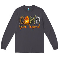 Smoke camp fire legend with fire Long Sleeve Tee - texasbilliewilder