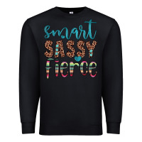 Black smart  sassy fierce Premium Sweatshirt - JahusDesignShop