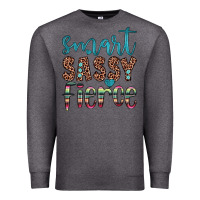Charcoal Heather smart  sassy fierce Premium Sweatshirt - JahusDesignShop