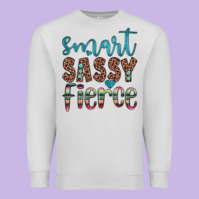Smart  Sassy Fierce Premium Sweatshirt Designed By Jahusdesignshop