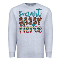 Heather Grey smart  sassy fierce Premium Sweatshirt - JahusDesignShop