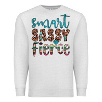 Oatmeal Heather smart  sassy fierce Premium Sweatshirt - JahusDesignShop