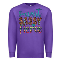 Purple smart  sassy fierce Premium Sweatshirt - JahusDesignShop