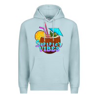 Blue Mist summer vibes coconut drink Premium Hoodie - Jasminsmagicworld