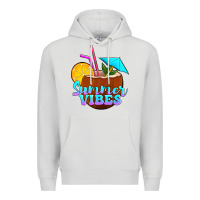 Dove Grey summer vibes coconut drink Premium Hoodie - Jasminsmagicworld