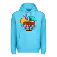 Ocean Blue summer vibes coconut drink Premium Hoodie - Jasminsmagicworld