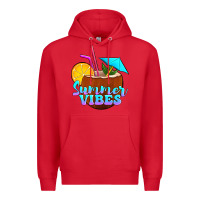 Red summer vibes coconut drink Premium Hoodie - Jasminsmagicworld