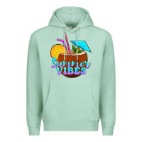 Seafoam summer vibes coconut drink Premium Hoodie - Jasminsmagicworld