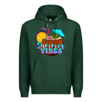 Sports Green summer vibes coconut drink Premium Hoodie - Jasminsmagicworld