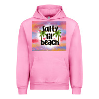 Fuchsia Pink salty lil' beach Urban Hoodie - MaliasSmallBusiness