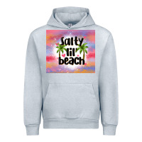 Heather Grey salty lil' beach Urban Hoodie - MaliasSmallBusiness